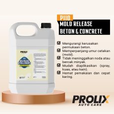 Dengan formula hemat pakai dan cepat kering, PROLIX P110 membantu memperpanjang umur cetakan (mold), menjaga tampilan beton tetap maksimal, serta meminimalkan biaya perawatan alat.
